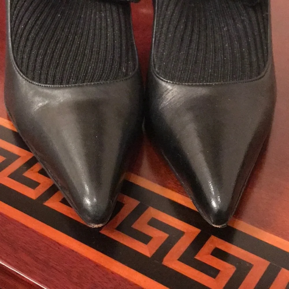 Roccobarocco black Pointy Toe Sock Booties sz.8